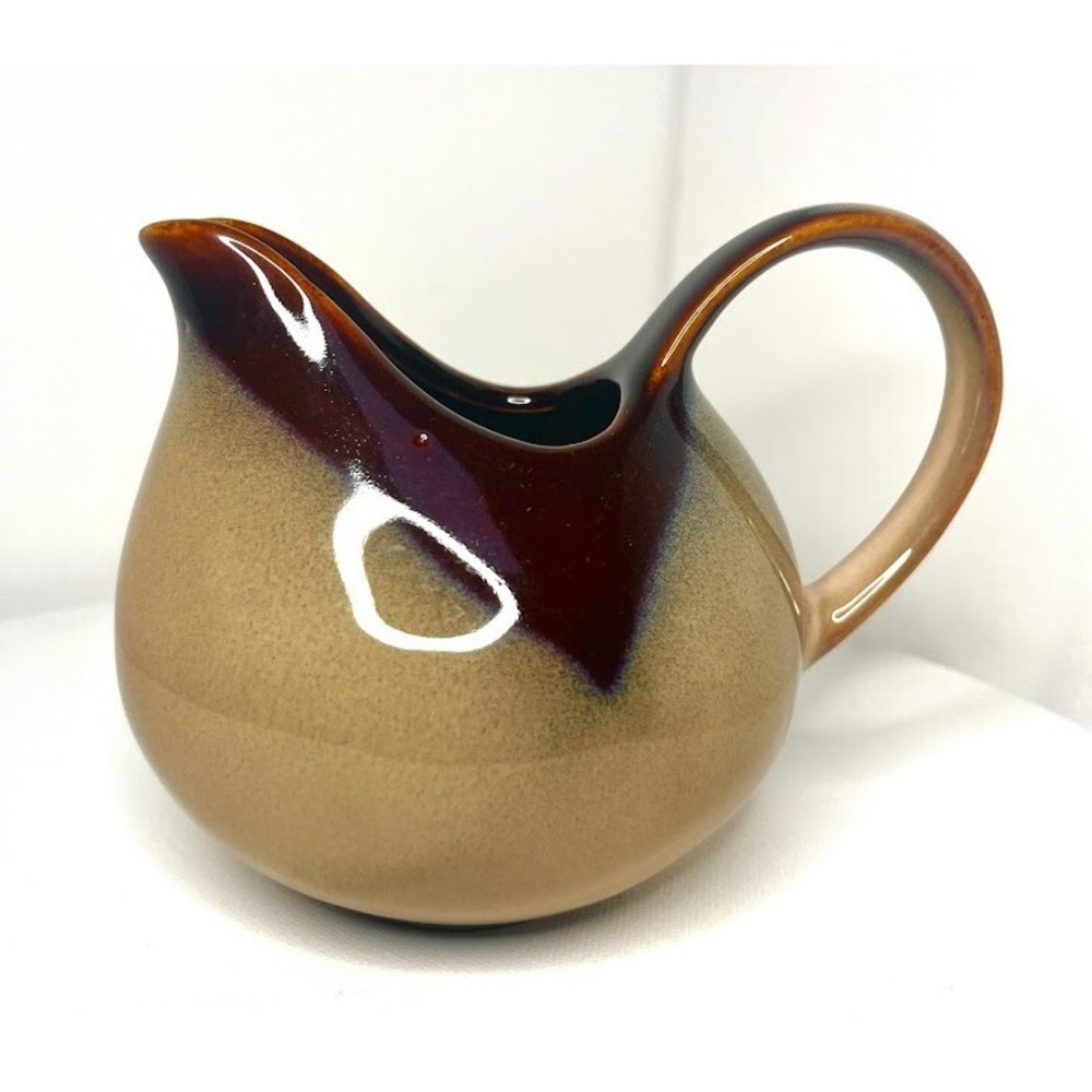 SANGO Nova Brown Earthenware Creamer #4933 Vintage Replacement Ceramic PRISTINE!